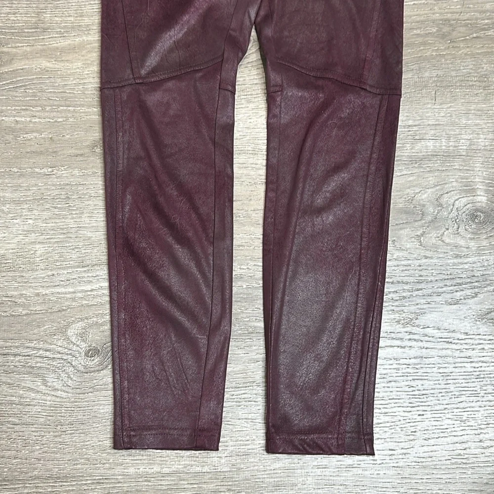 Free People Midnight Vegan Faux Suede Leggings Burgundy Sz XS